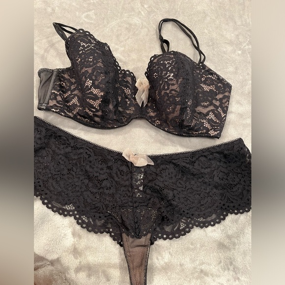 WACOAL B.tempt’d bra panty thong set ciao Bella balconette bow lingerie Lack - Picture 5 of 6